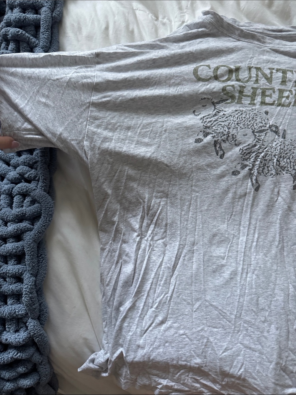 Aerie Counting Sheep Graphic Sleep T-Shirt - Light Gray - Picture 3 of 3